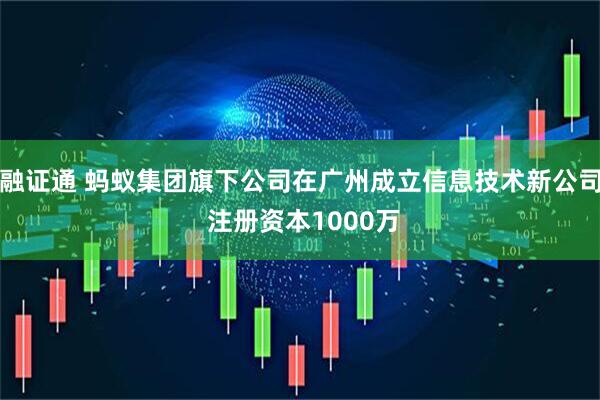 融证通 蚂蚁集团旗下公司在广州成立信息技术新公司 注册资本1000万