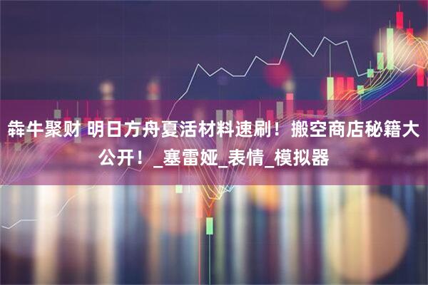 犇牛聚财 明日方舟夏活材料速刷！搬空商店秘籍大公开！_塞雷娅_表情_模拟器